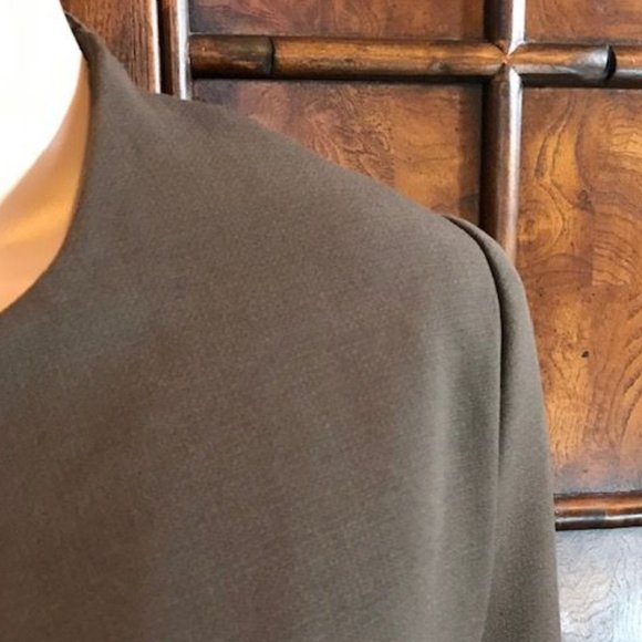 IMAN Mocha Platinum Collection Jewel Neck Snap Front Duster Coat - Picture 6 of 15